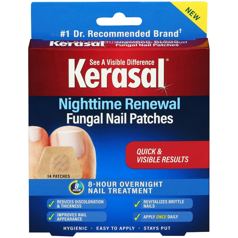 Kerasal Nighttime Renewal Fungal Nail Patches 14 patches product package