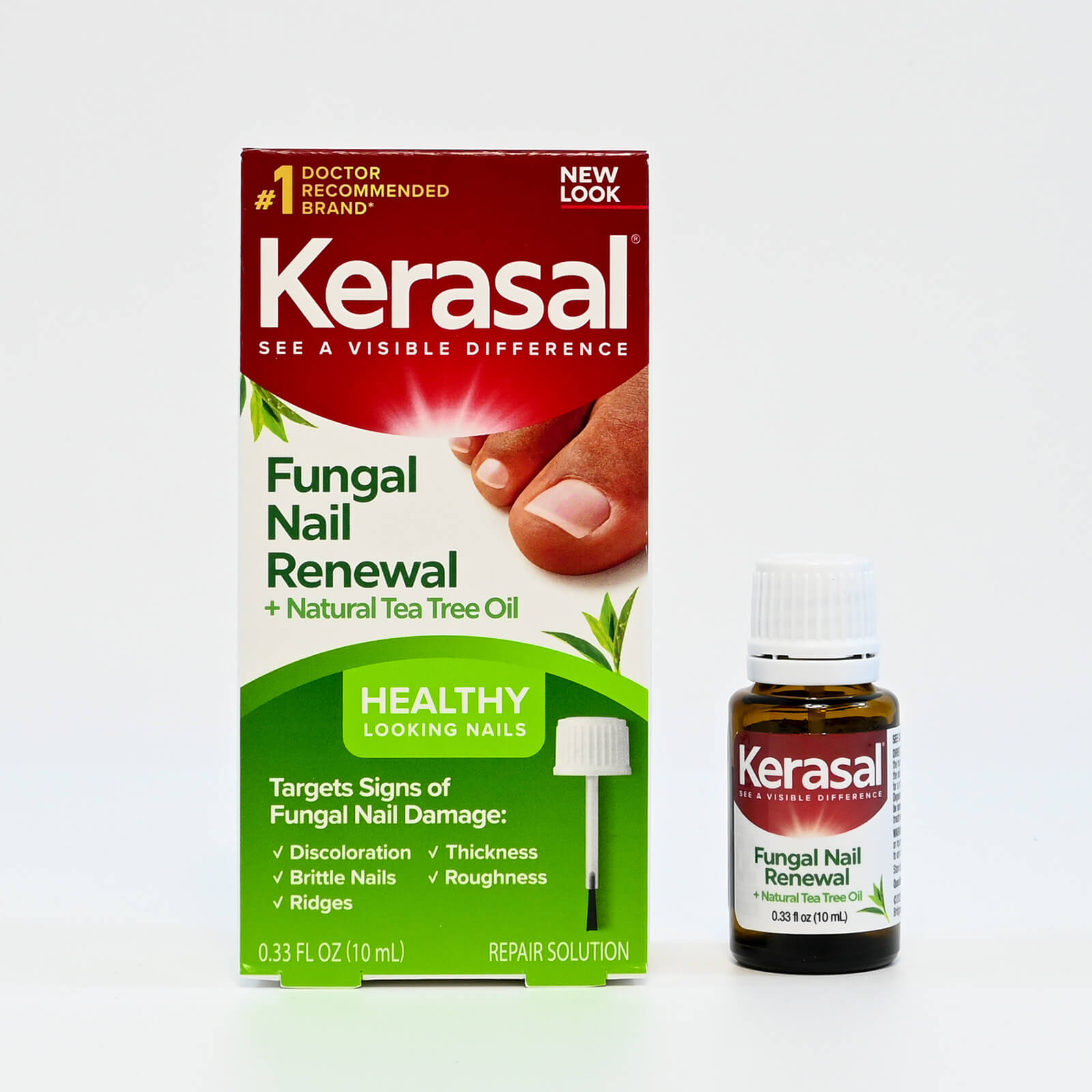 Kerasal Fungal Nail Renewal + Natural Tea Tree Oil 0.33 fl oz (10 mL) product package