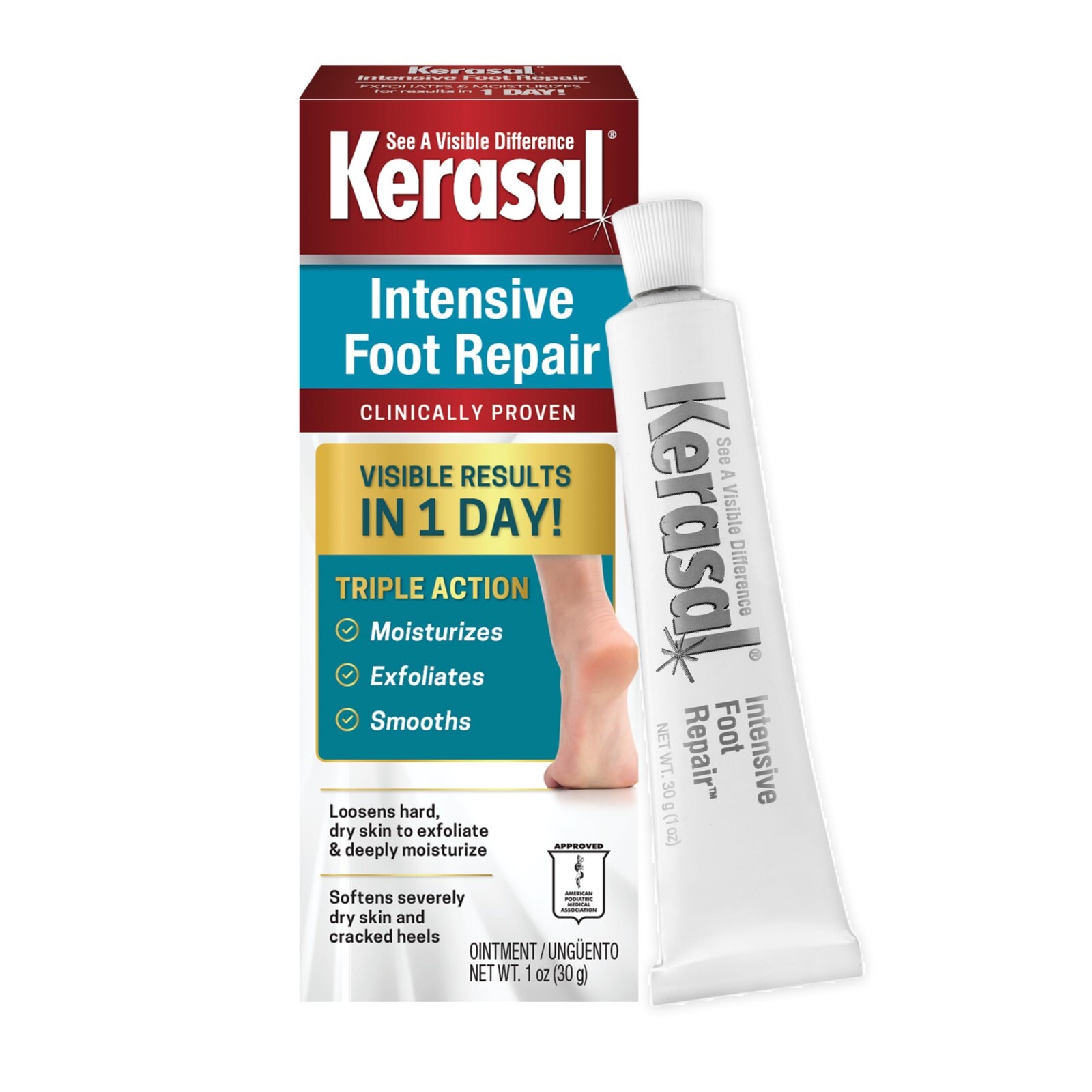 Kerasal Intensive Foot Repair Ointment 1 oz (30 g) product package
