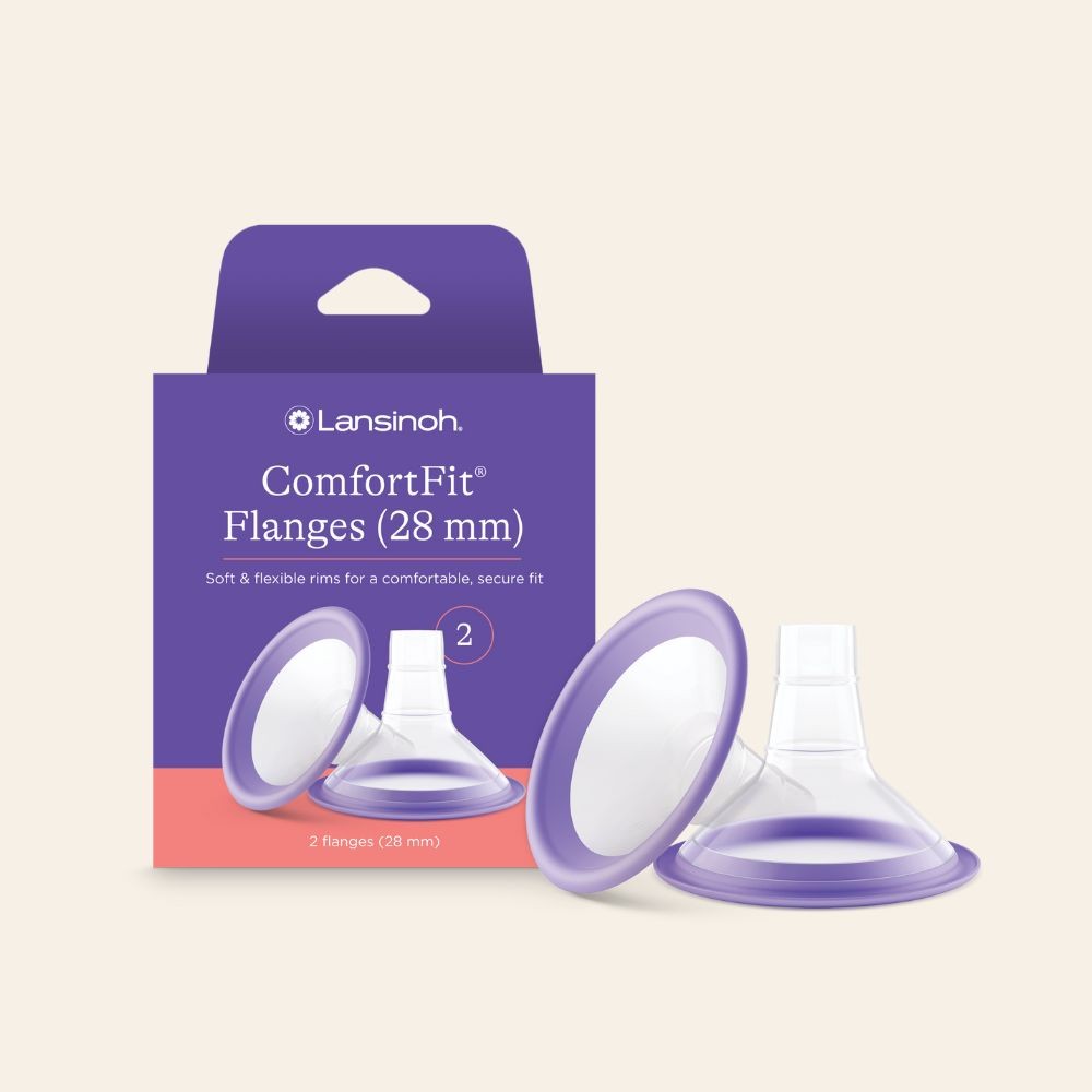 Lansinoh Comfort Flanges 28mm 28mm product package