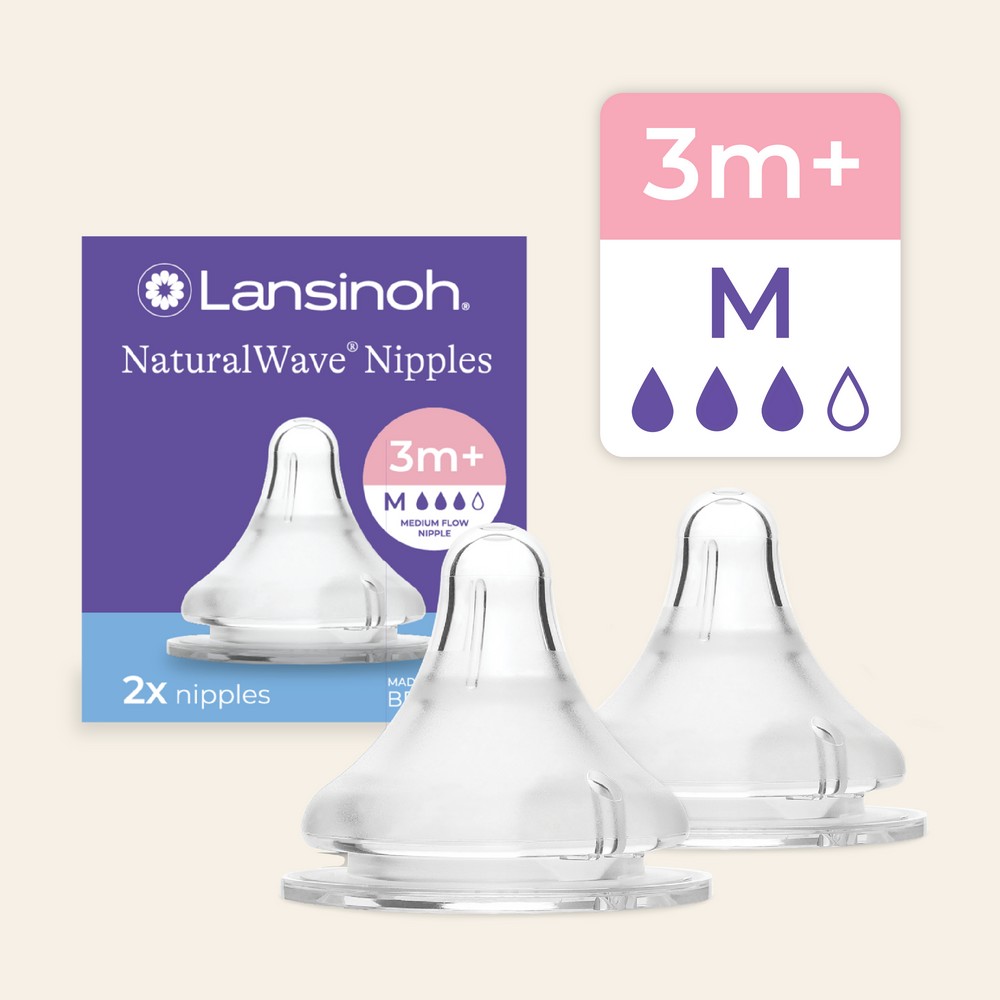 Lansinoh Nipple 2ct Med Flow 2ct product package