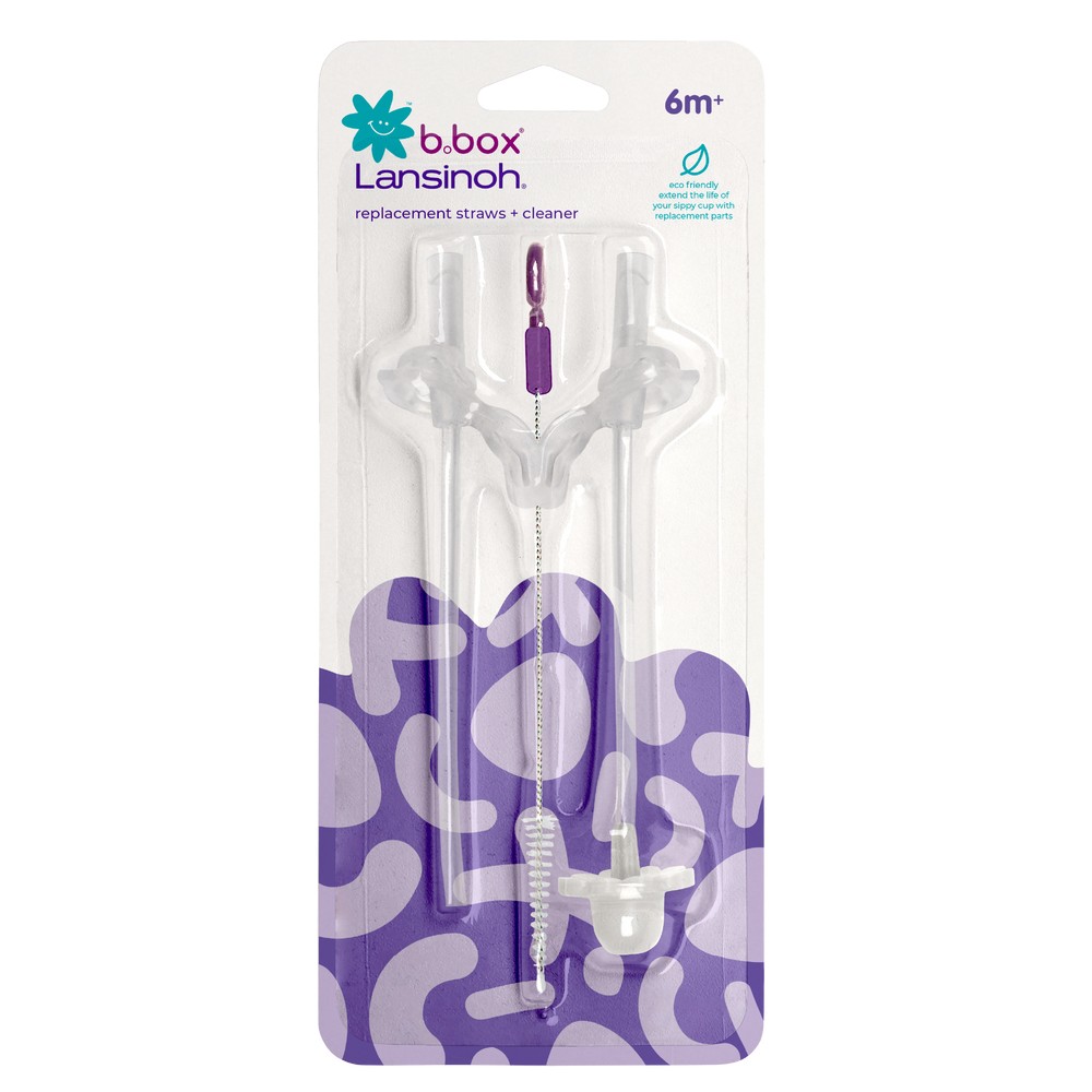 Lansinoh b.box Replacement Straws + Cleaner product package