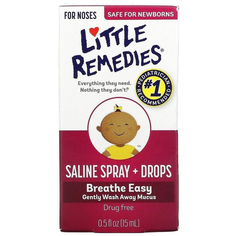 Little Remedies Saline Spray + Drops for Noses .5oz product package