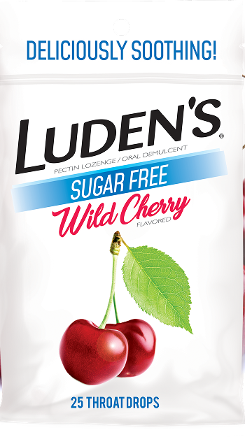 Luden's Sore Throat Drops — Sugar Free Wild Cherry 25ct product package
