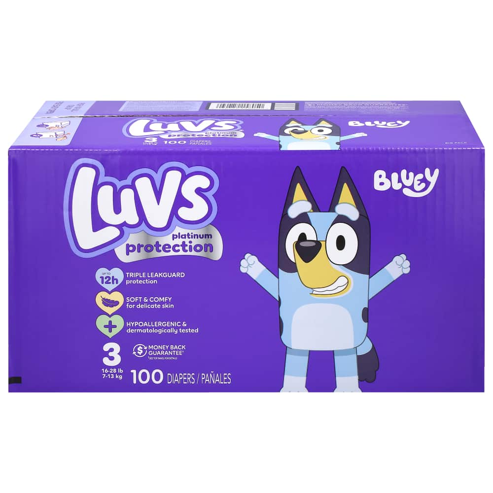 Luvs Platinum S3 Big 1/100 100 ct product package