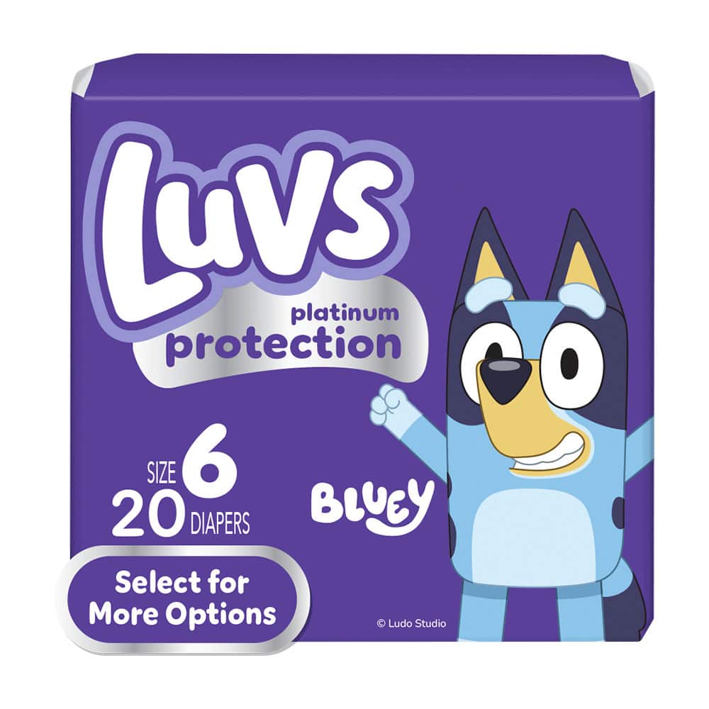 Luvs Platinum S6 Jumbo 4/20 20 ct product package