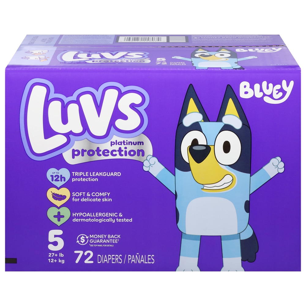Luvs Platinum S5 Big 1/72 72 ct product package
