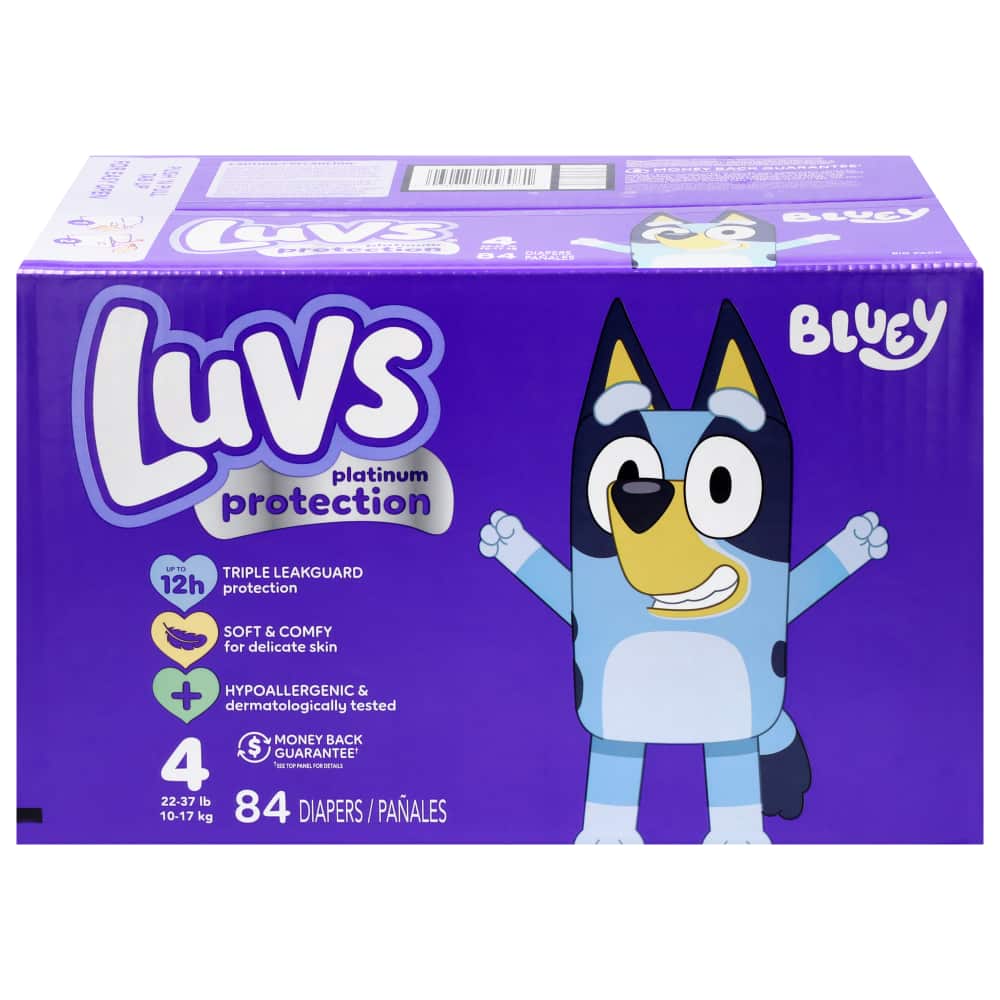 Luvs Platinum S4 Big 1/84 84 ct product package