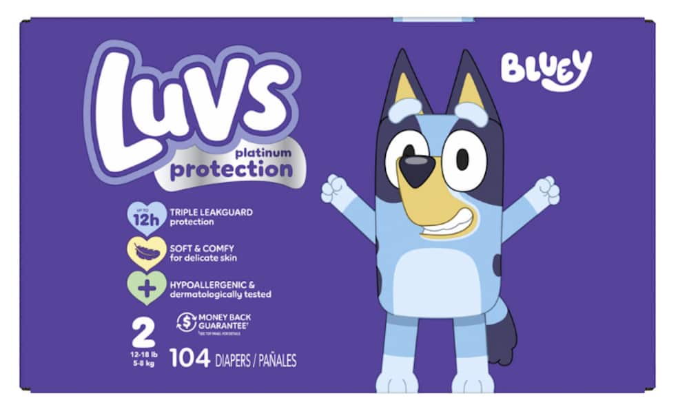 Luvs Platinum S2 Big 1/104 104 ct product package