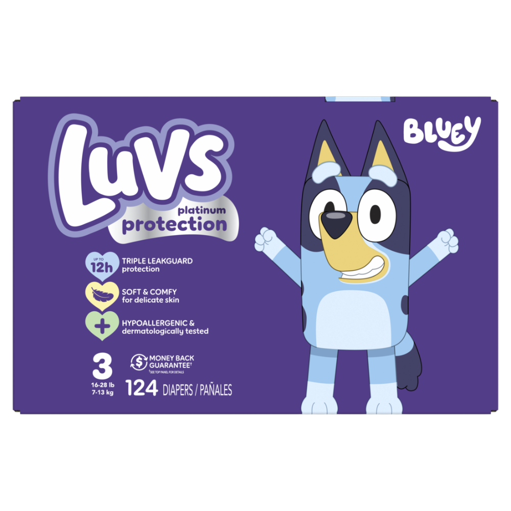 Luvs S3 SUPER 1/124 124 ct product package