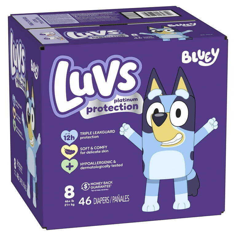 Luvs Platinum S8 Big 1/46 46 ct product package
