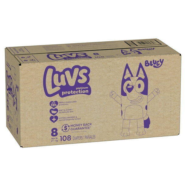 Luvs Platinum S8 Econ 1/108 108 ct product package
