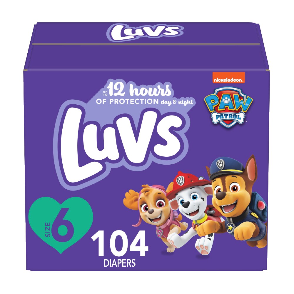 Luvs S6 GIANT 1/104 104 ct product package