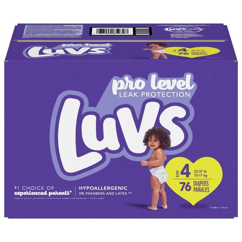 Luvs S4 FAMILY 1/76 76 ct product package