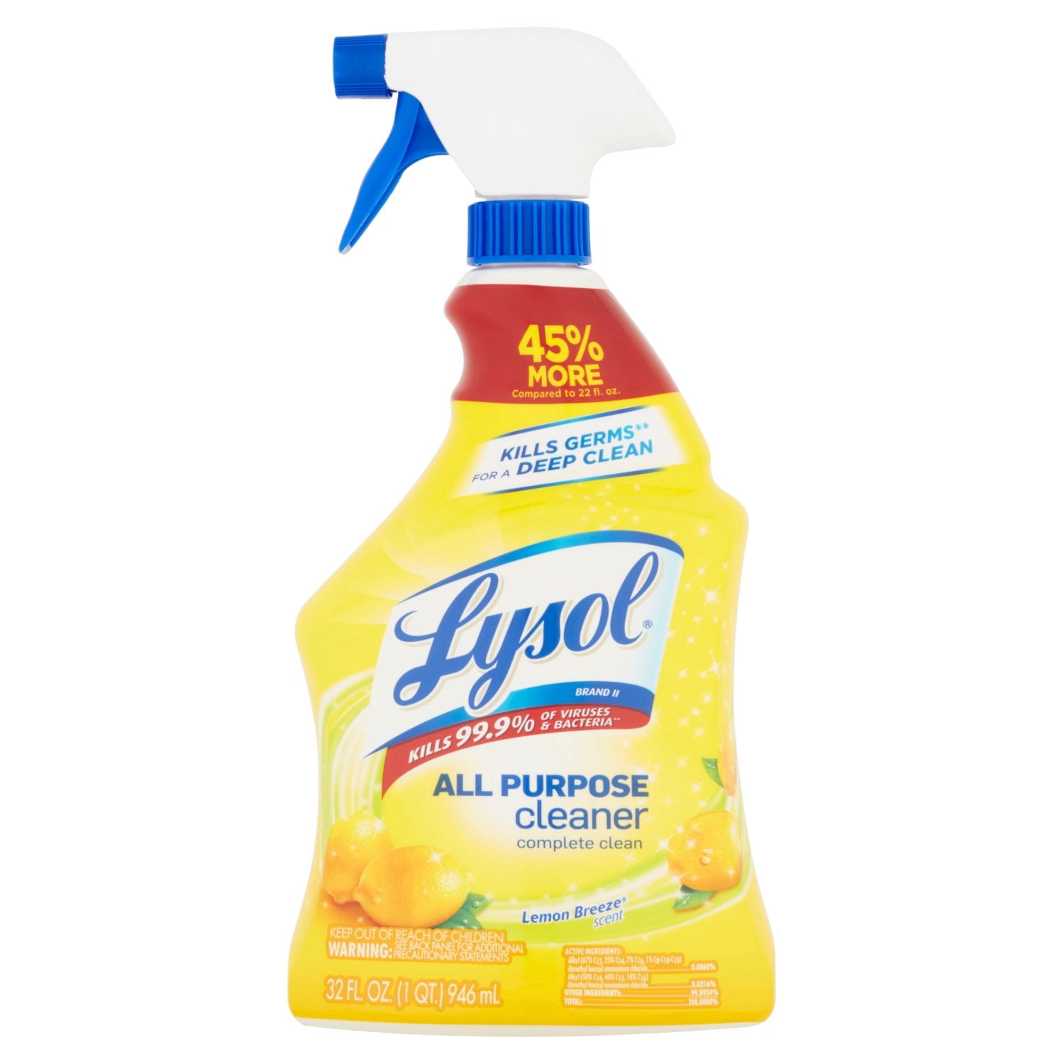 Lysol All-Purpose Cleaner — Lemon Breeze 32 fl oz product package