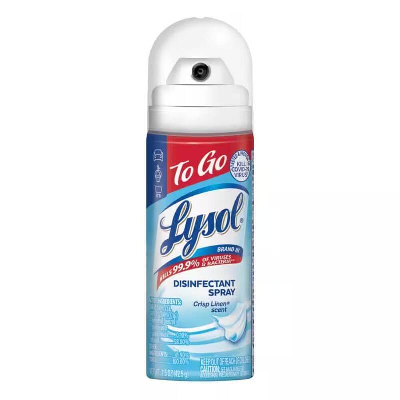 Lysol Disinfectant Spray To Go — Crisp Linen 1.5oz product package