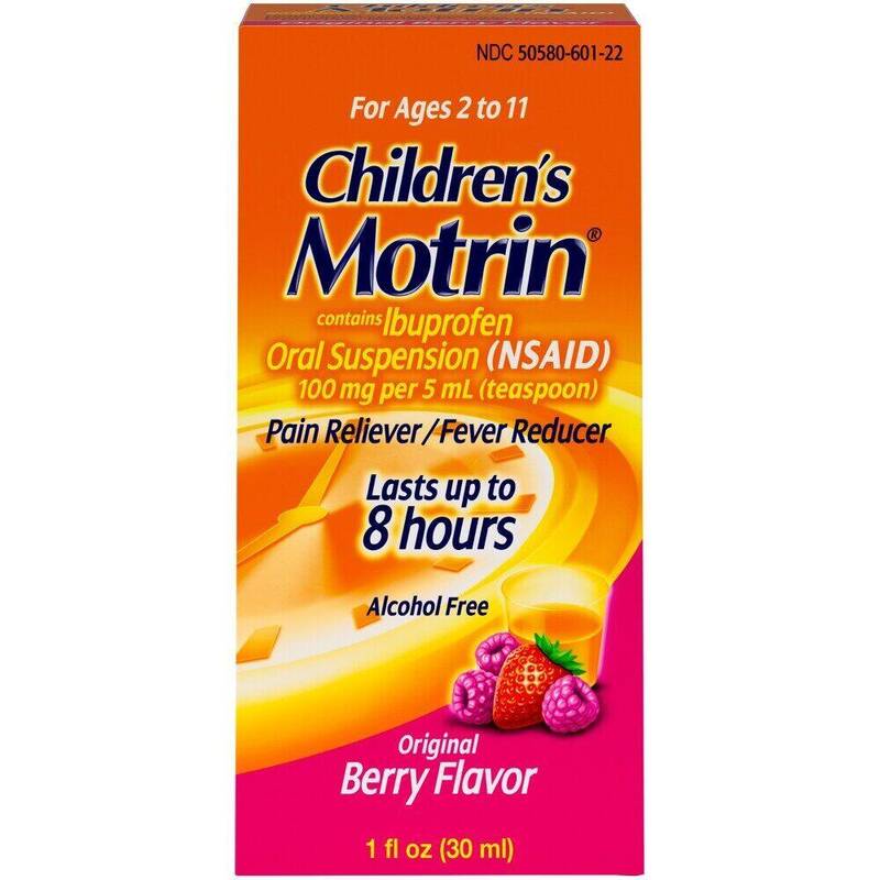 Children's Motrin Ibuprofen Oral Suspension — Original Berry 1oz product package