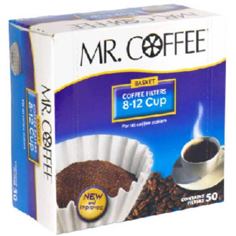 Mr. Coffee Basket Coffee Filters — 8–12 Cup 50ct product package
