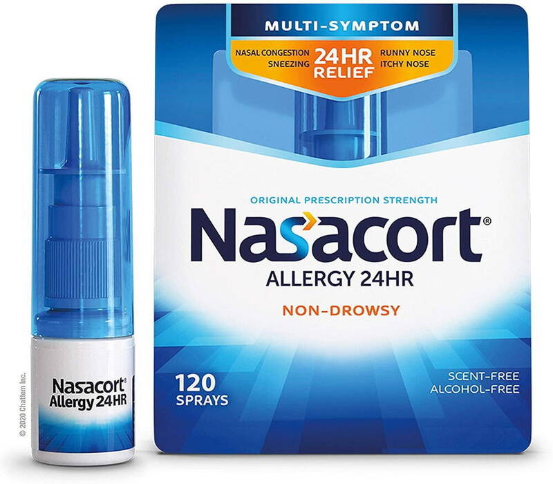 Nasacort Allergy 24HR Multi-Symptom Nasal Allergy Spray 120 sprays · 0.57 fl oz product package