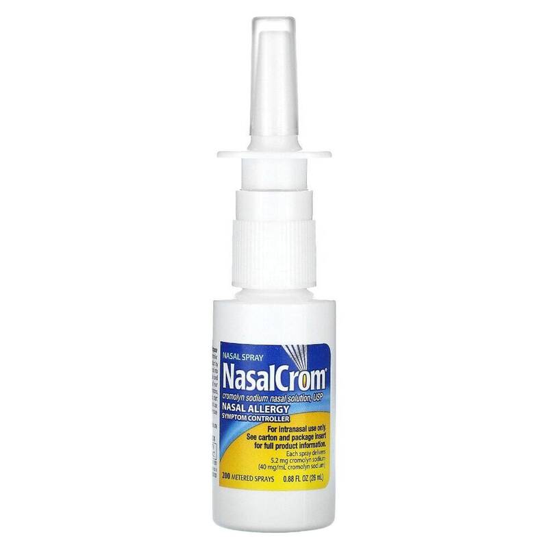 NasalCrom Nasal Allergy Symptom Controller Spray — 200 Metered Sprays .88oz product package