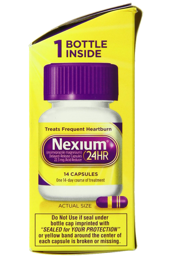 Nexium 24HR Delayed-Release Capsules, 20 mg 14 capsules product package