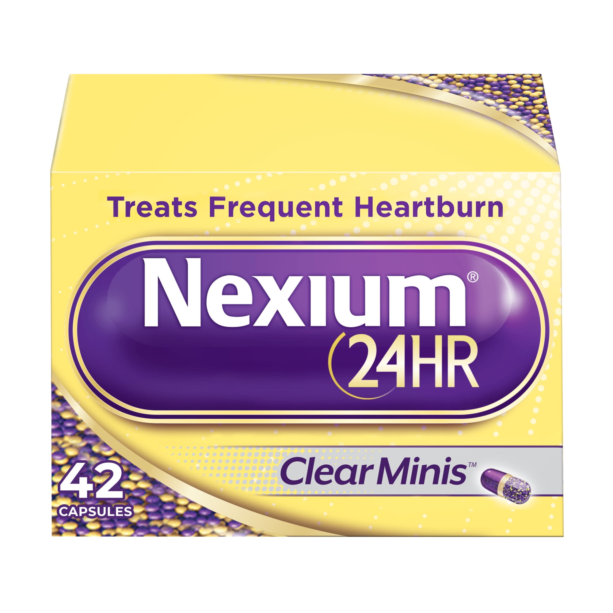 Nexium 24HR ClearMinis Delayed-Release Capsules, 20 mg 42 capsules product package