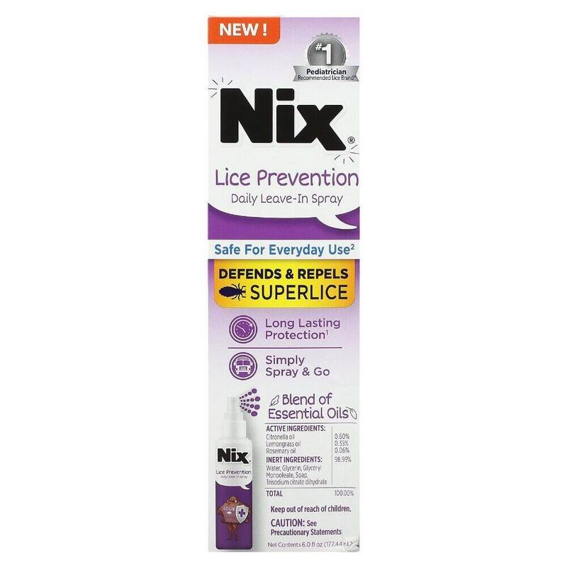 Nix Lice Prevention Daily Leave-In Spray 6oz product package
