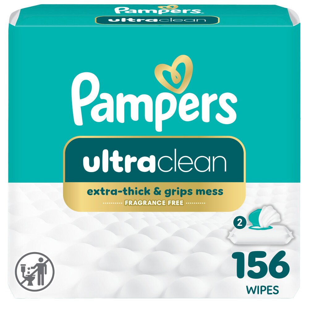 Pampers BW Ultra Clean 2X 78ctFIT 4/156 156 ct product package