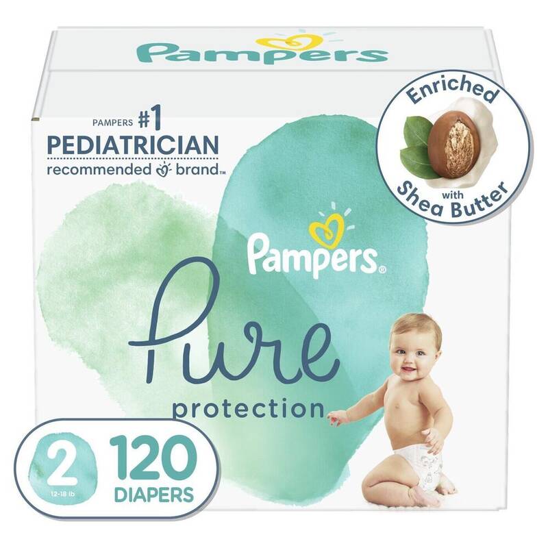 Pampers Pure S2 Enormous 1/120 120 ct product package
