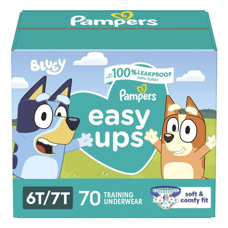 Pampers EASYUP 6T7T OMS BLUEY 1/70 70 ct product package