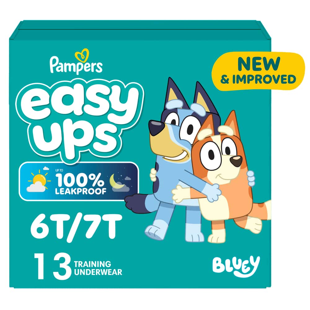 Pampers EASYUP 6T7T JUMBO BLUEY 4/13 13 ct product package