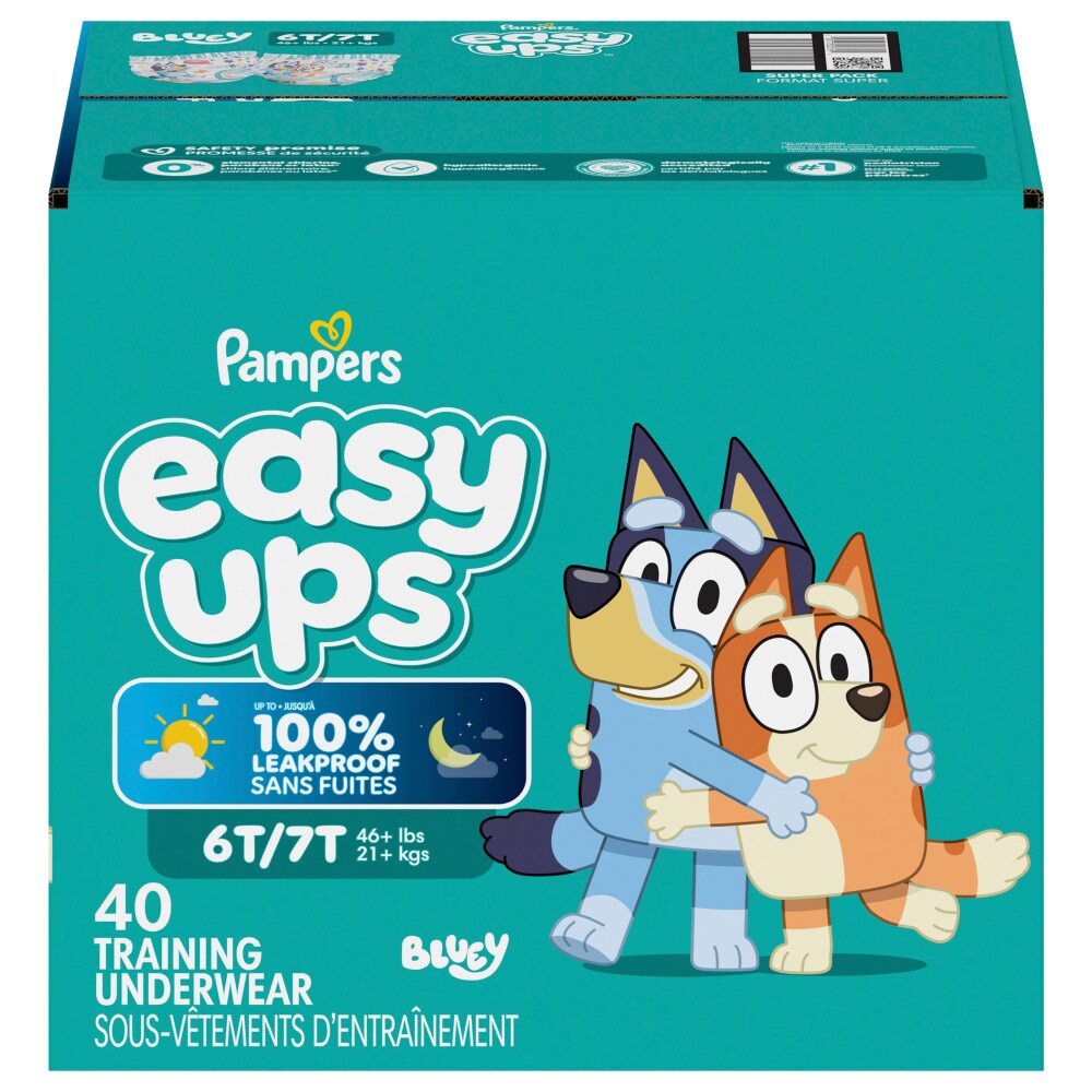 Pampers EASYUP 6T7T SUPER BLUEY 1/40 40 ct product package