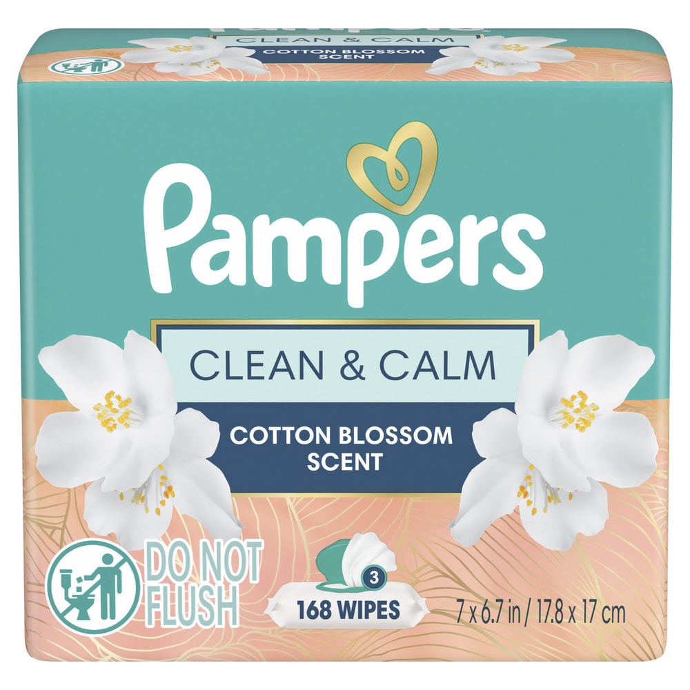 Pampers BW Clean & Calm 3X 56ct FTMT 4/168 168 ct product package