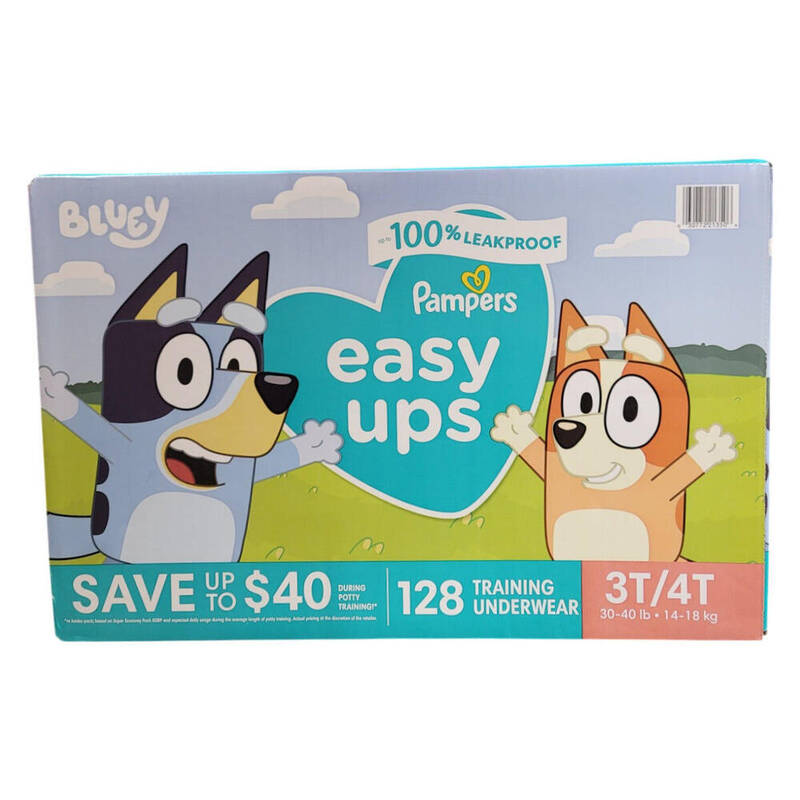 Pampers EASYUP 3T4T SUPECON BLUEY 1/128 128 ct product package