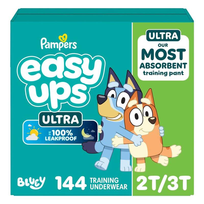 Pampers EASYUP 2T3T SUPECON BLUEY 1/144 144 ct product package