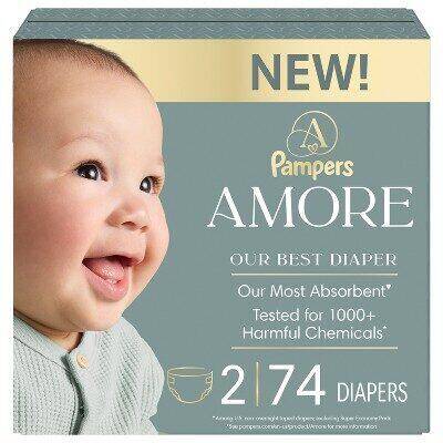 Pampers Amore S2 Medium 1/74 74 ct product package