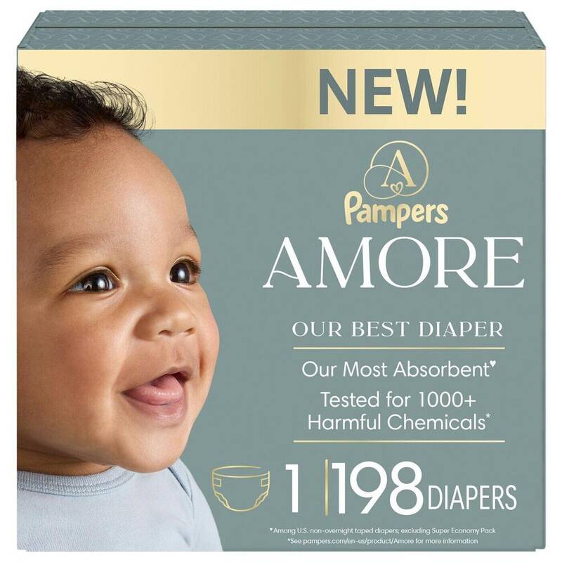Pampers Amore S1 eComm 1/198 198 ct product package