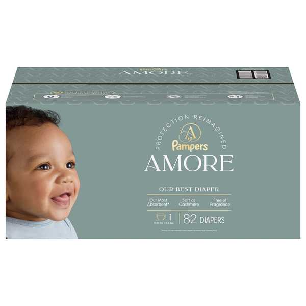 Pampers Amore S1 Medium 1/82 82 ct product package
