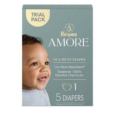 Pampers Amore S1 Trial 10/5 5 ct product package