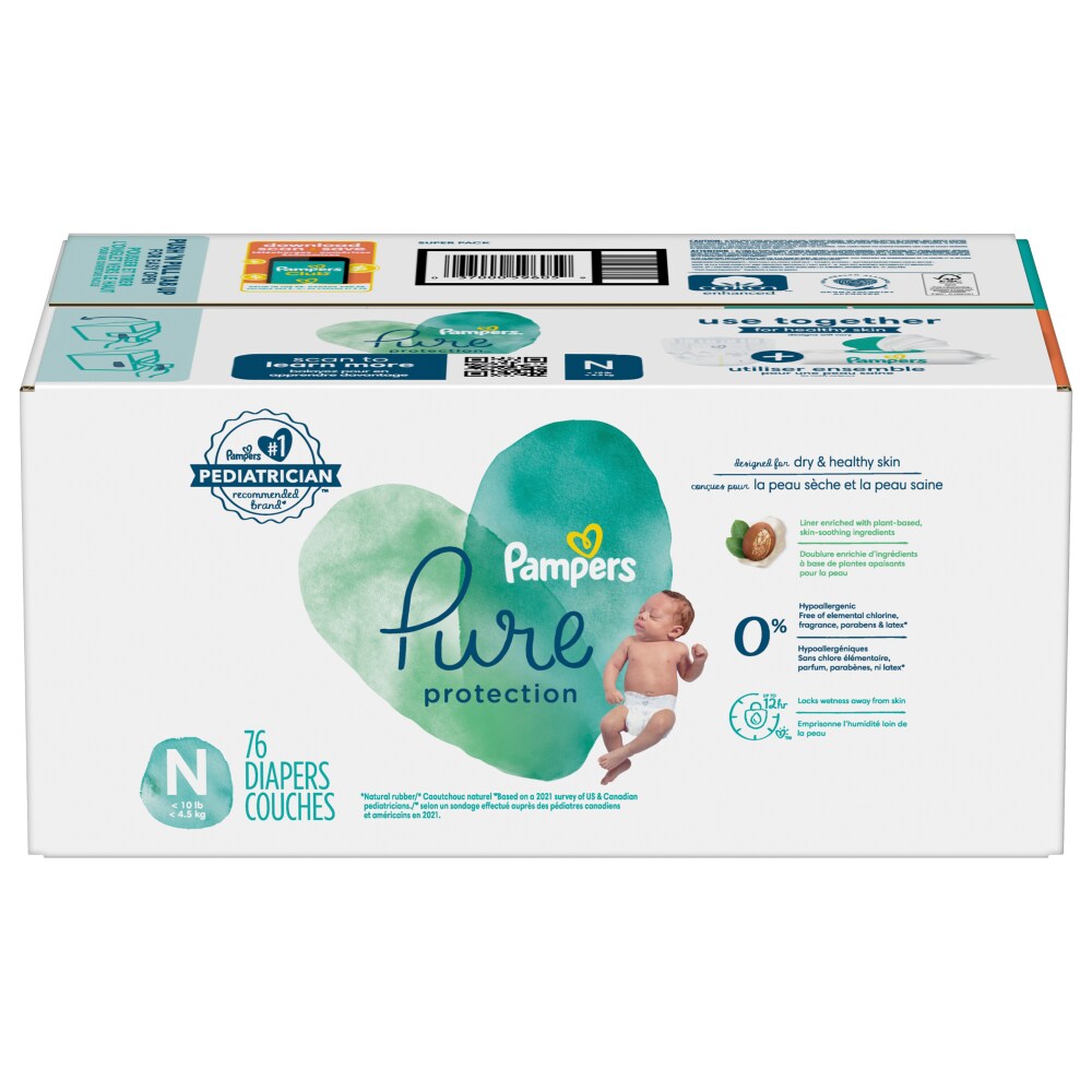Pampers Pure S0 Super 1/76 76 ct product package
