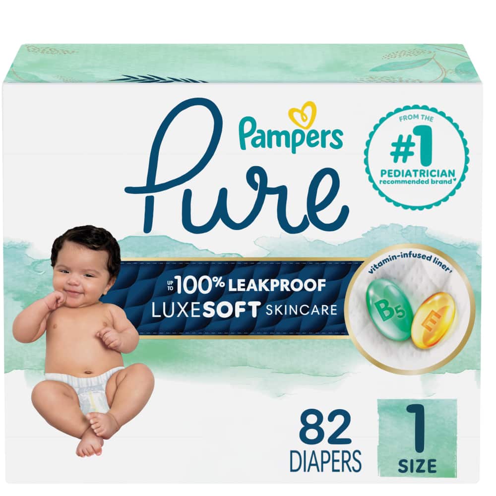 Pampers Pure S1 Super 1/82 82 ct product package