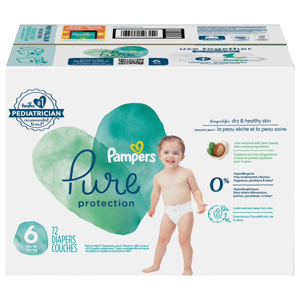 Pampers PURE S6 ENOR 1/72 72 ct product package