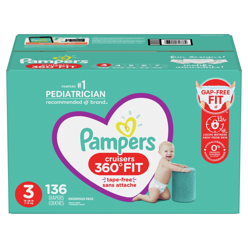 Pampers Cruis 360 S3 ENORMOUS 1/136 136 ct product package