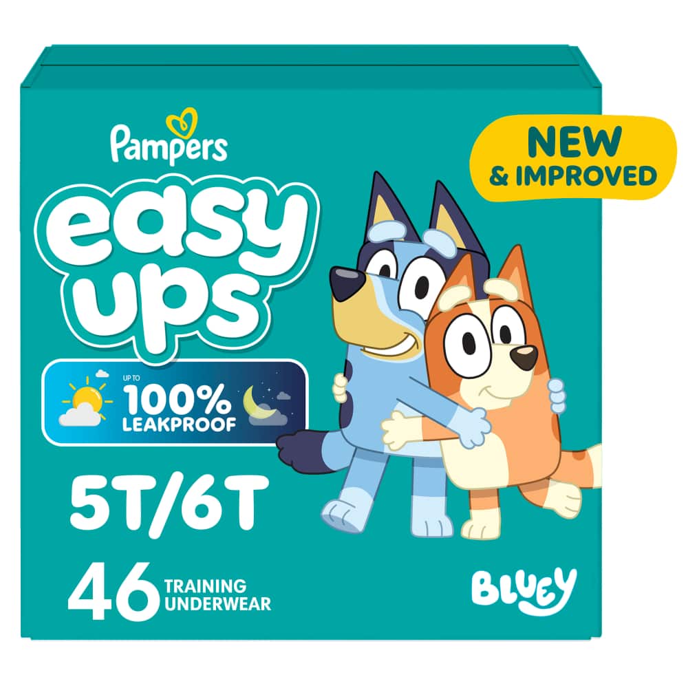 Pampers EASYUP 5T6T SUPER BLUEY 1/46 46 ct product package