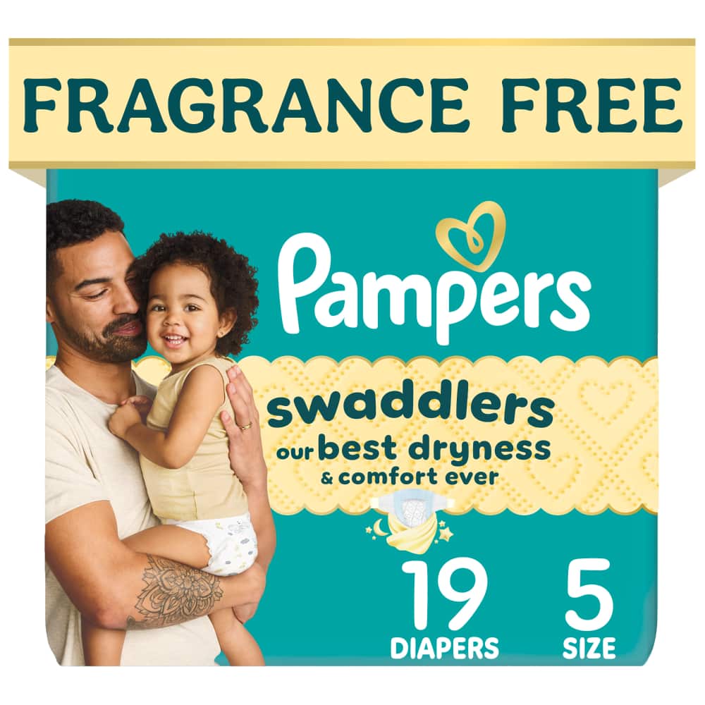 Pampers SWAD S5 JUMBO 4/19 19 ct product package