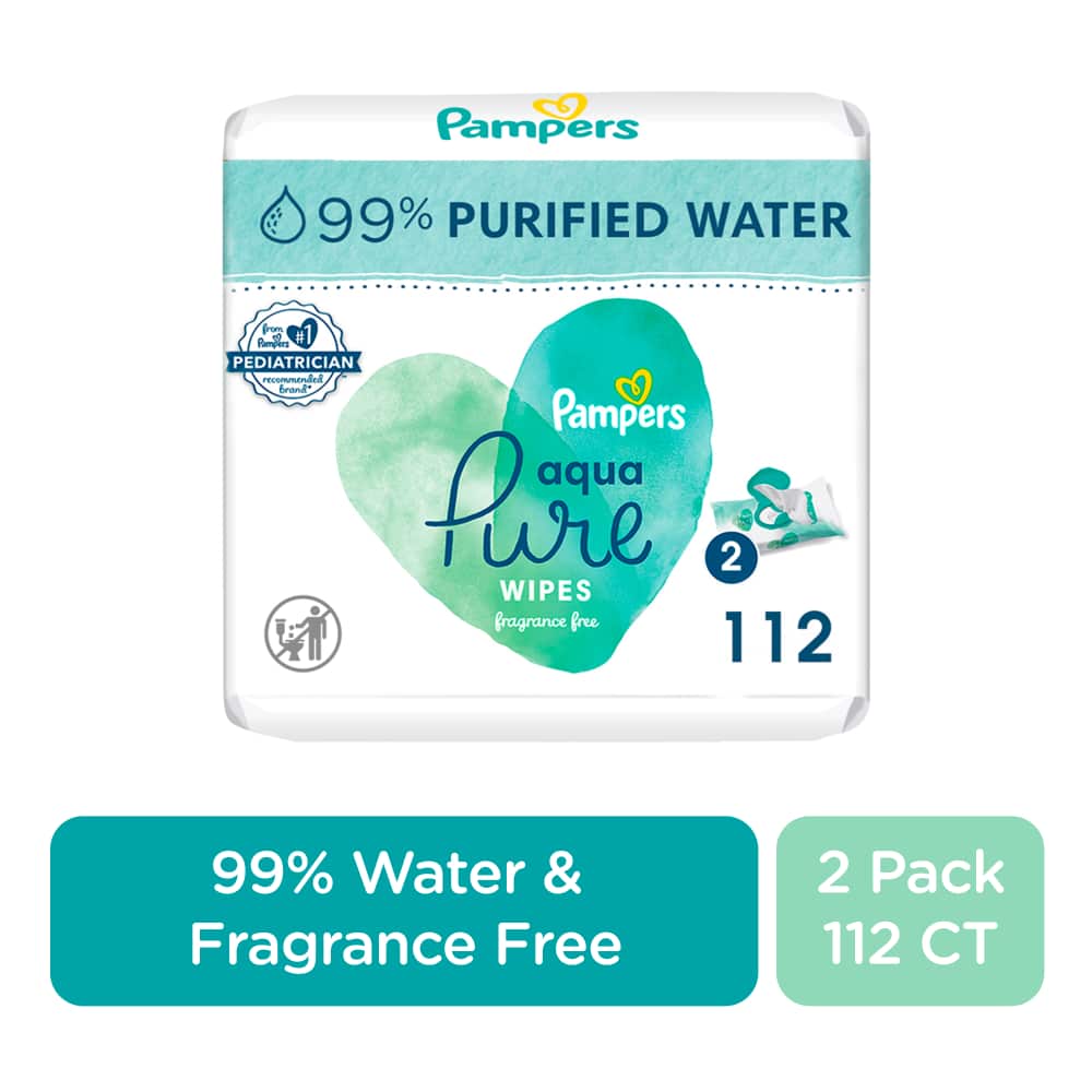 Pampers BW Aqua 2X 56ctFIT 4/112 112 ct product package