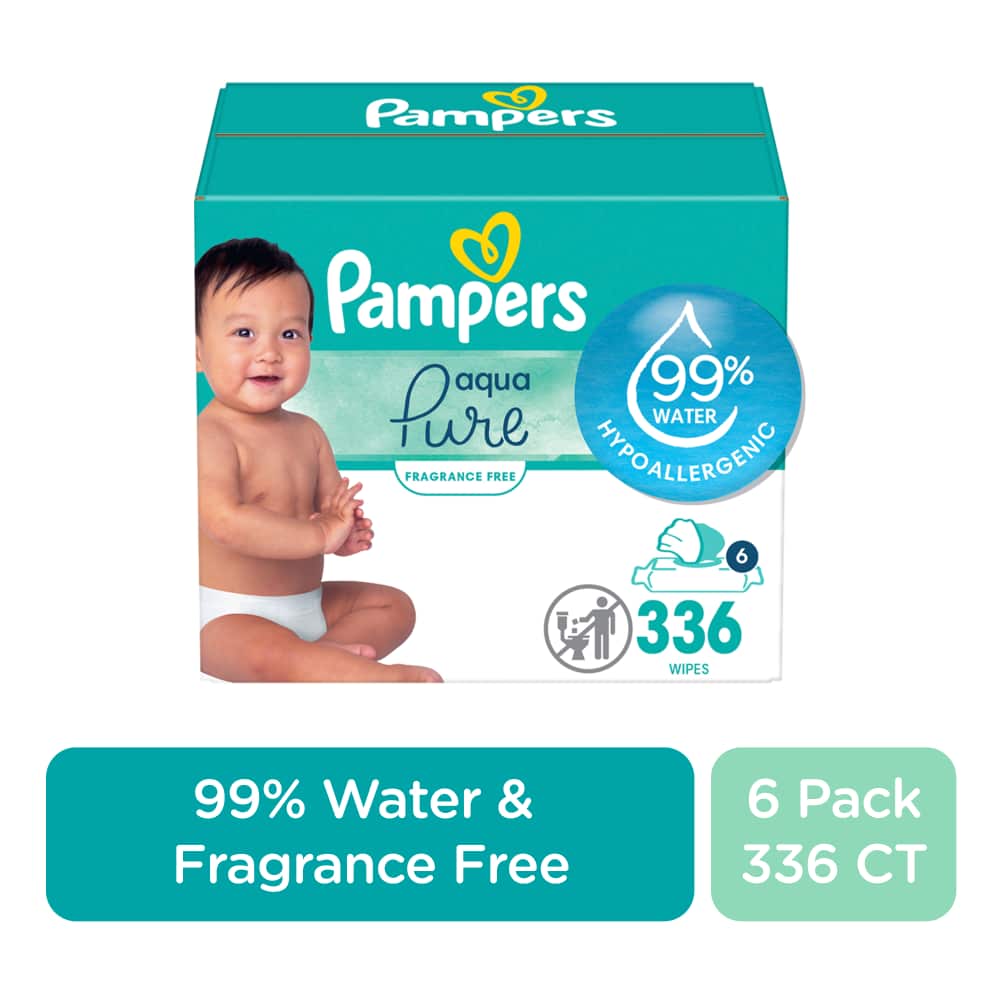 Pampers BW Aqua 6X 56ctFIT 1/336 336 ct product package