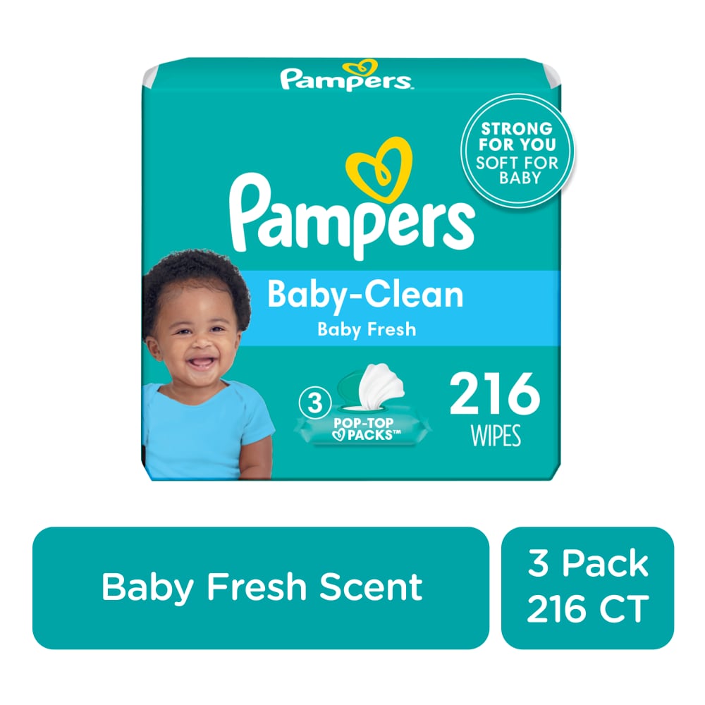 Pampers BW Clean BF 3X 72ctFit 4/216 216 ct product package