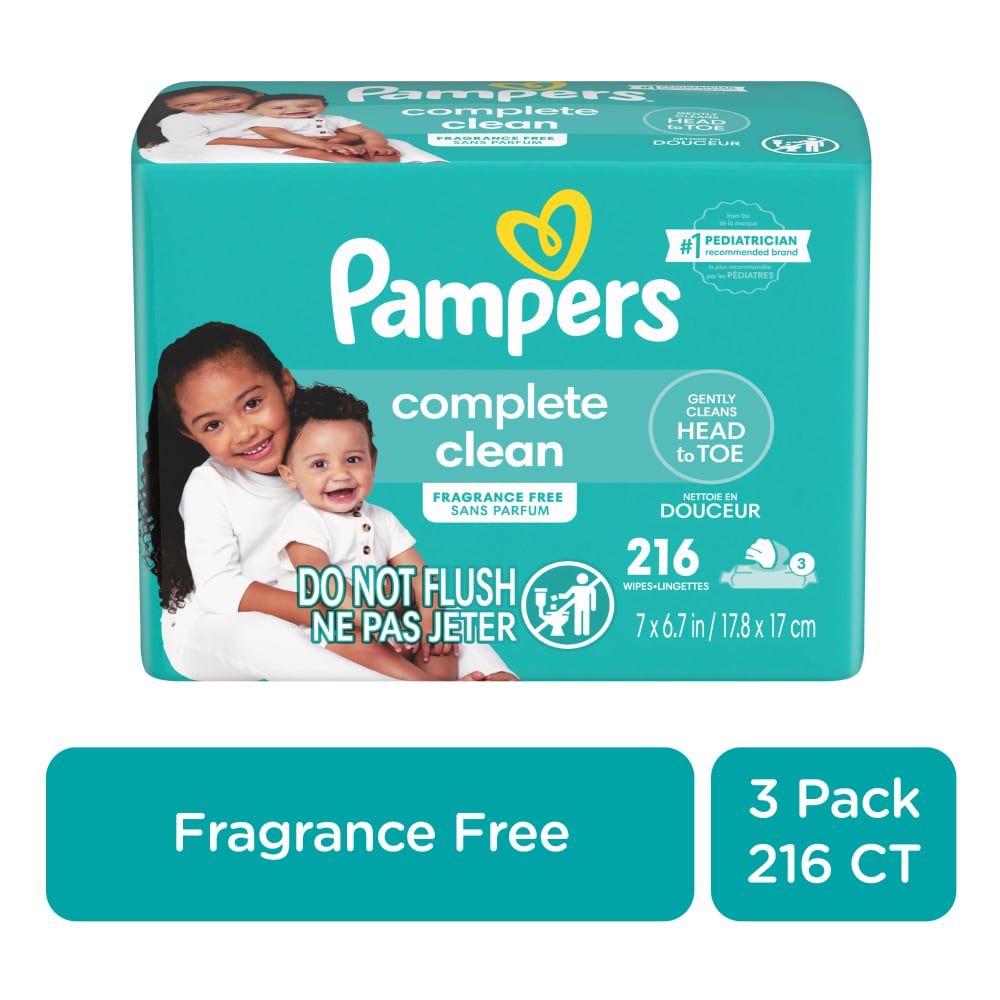 Pampers BW Clean FF 3X 72ctFIT 4/216 216 ct product package