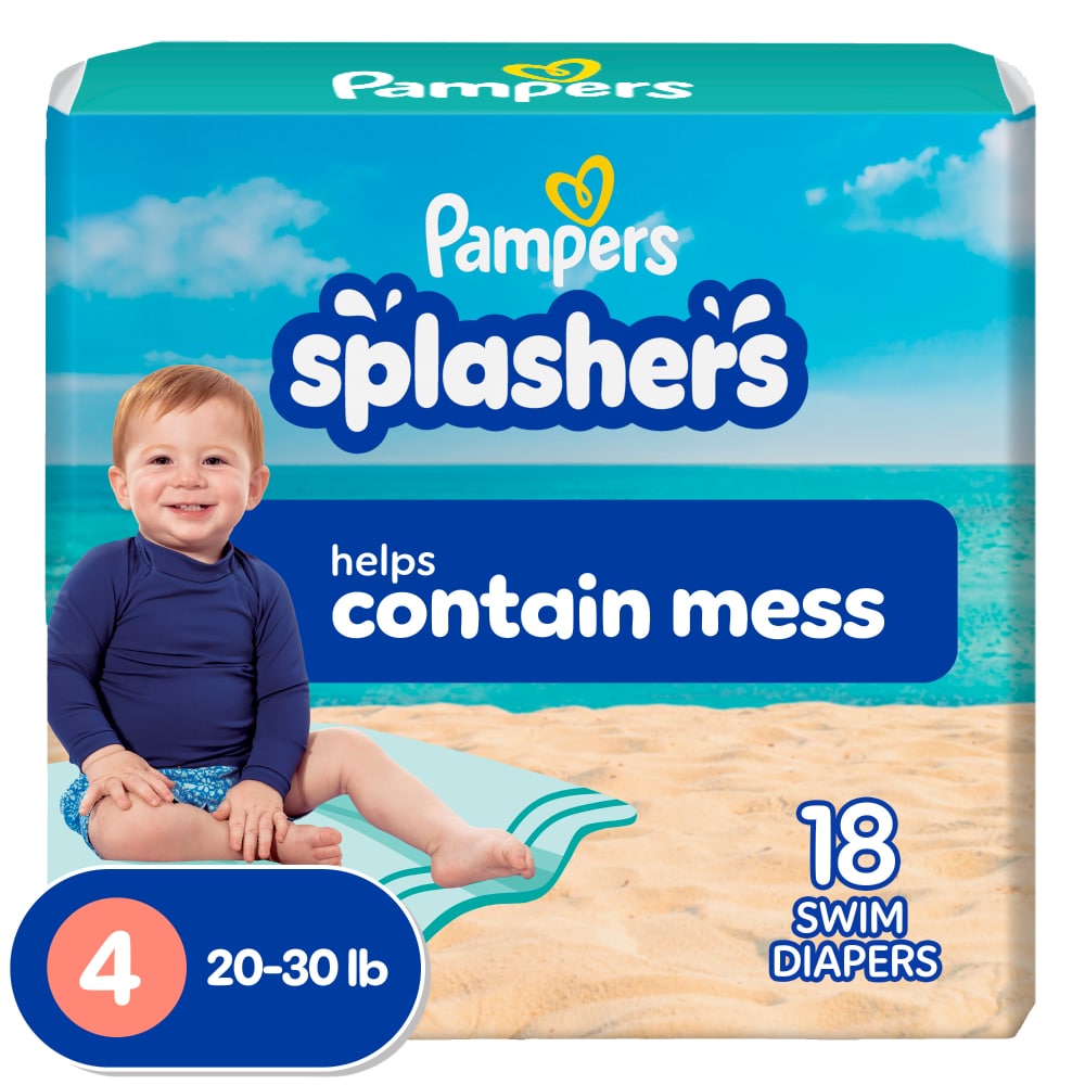 Pampers SPLASH S4 JUMBO 1.5X 6/18 18 ct product package
